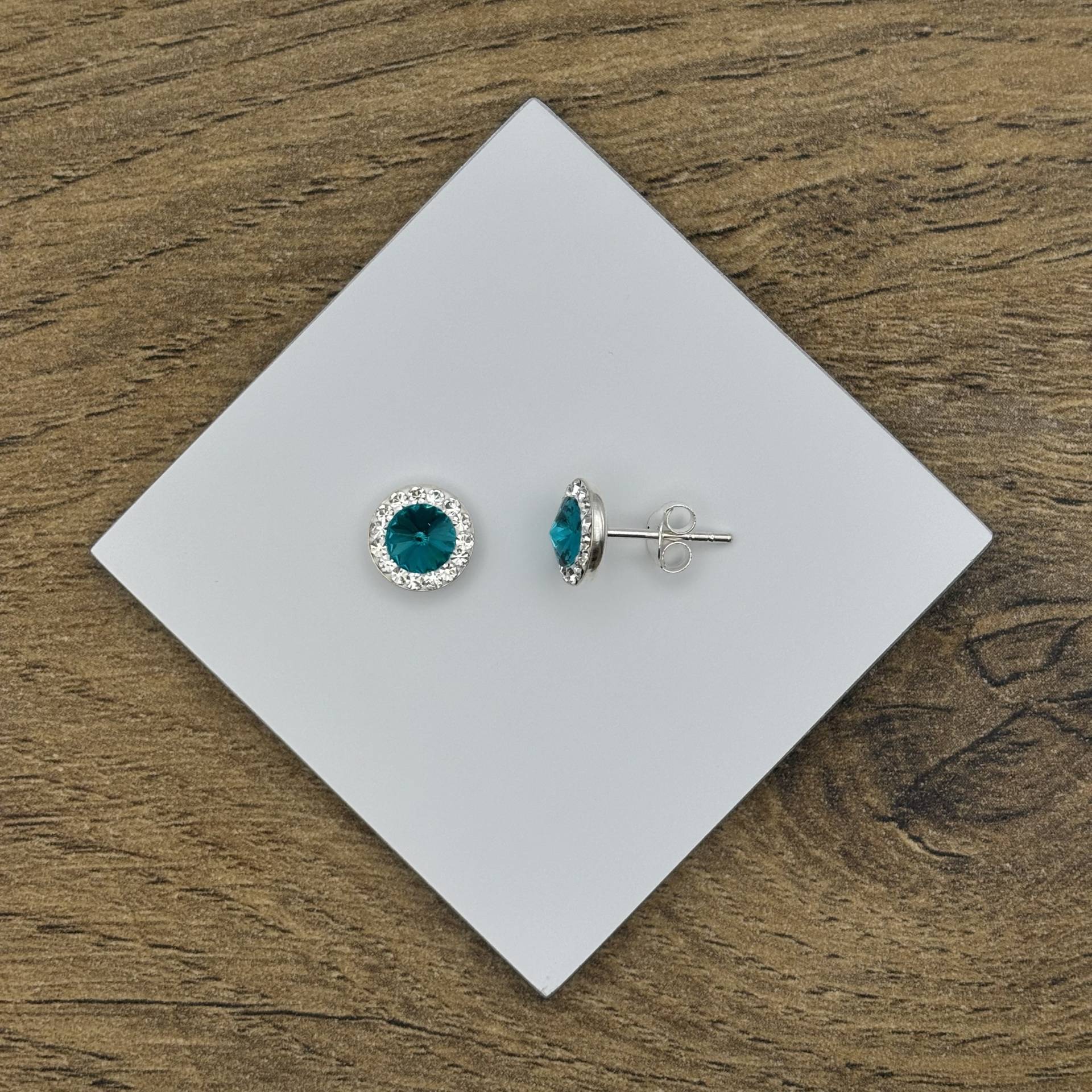 Swarovski köves beszúrós ezüst fülbevaló
