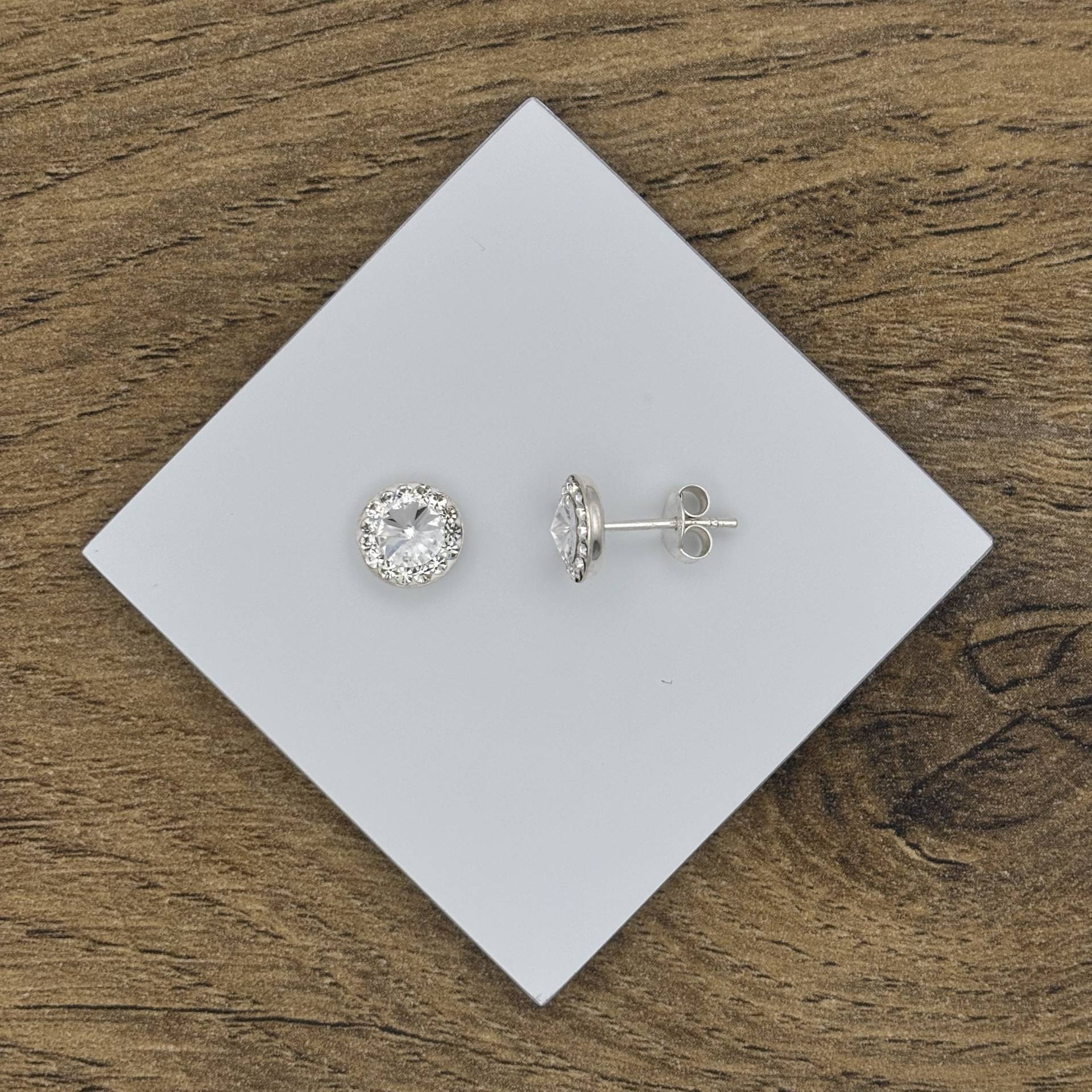 Swarovski köves beszúrós ezüst fülbevaló